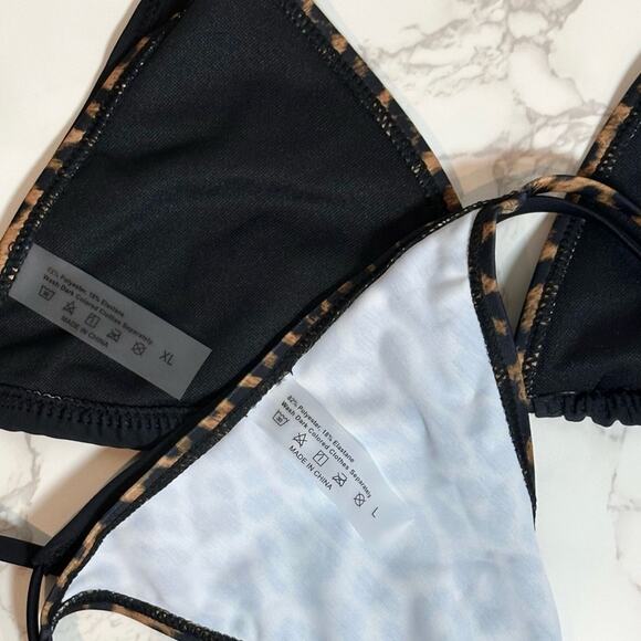 Boutique Double Layered Animal Print Bikini Too XL & Bottom L $99 - Picture 14 of 14